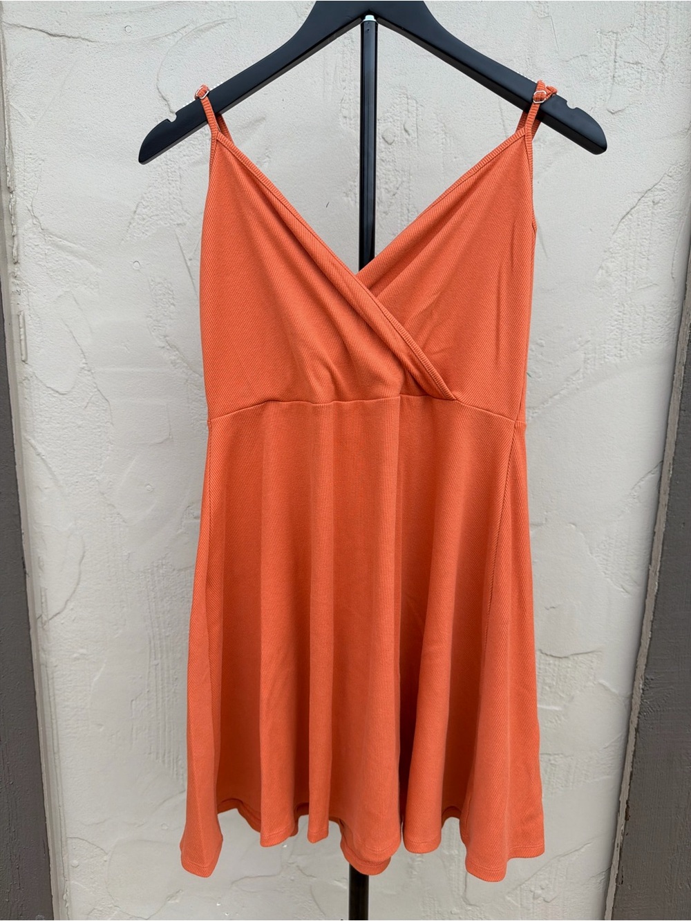 wild fable Orange Spaghetti Strap Wrap Sundress
